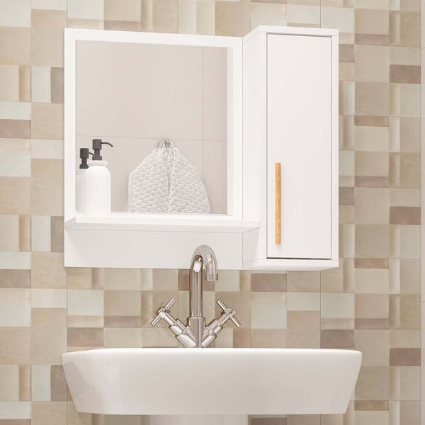 REPISA ROXANNE 53.5 X 60 X 14 CM MARRON CLARO/BLANCO