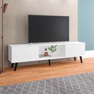 STAND TV MAXIME 50 X 180 X 38 CM BLANCO/NEGRO
