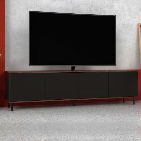 STAND TV ROBIN 49 X 183 X 38 CM MARRON/NEGRO