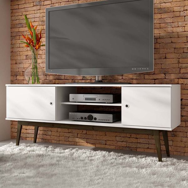 STAND TV ZAID 58.5 X 150 X 38 CM BLANCO/NEGRO