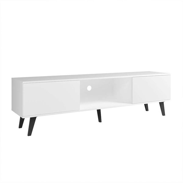 STAND TV MAXIME 50 X 180 X 38 CM BLANCO/NEGRO