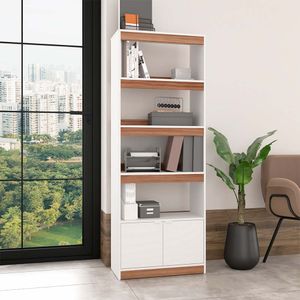 LIBRERO DECLAN 182 X 67.5 X 35 CM BLANCO/CASTAÑO