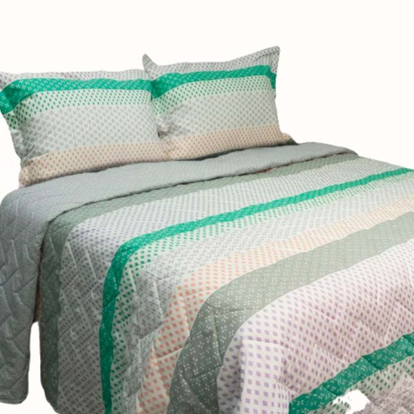 FREE HOME QUILT ELIAN 100%ALG 132H 1.5 PLZ C/FUNDA SHAM (152164)