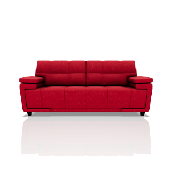 SOFA ANTONIO ULTRA CUERO 3C ROJO CEREZA 27