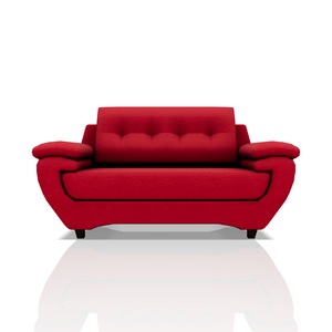 SOFA EMILIO ULTRA CUERO 2C ROJO CEREZA 27