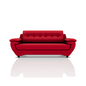 SOFA EMILIO ULTRA CUERO 3C ROJO CEREZA 27