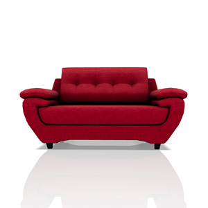 SOFA EMILIO TELA MICROFIBRA ITALY 2C ROJO