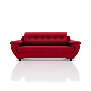 SOFA EMILIO TELA MICROFIBRA ITALY 3C ROJO