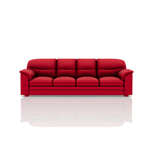 SOFA SANDERS ULTRA CUERO 4C ROJO CEREZA 27