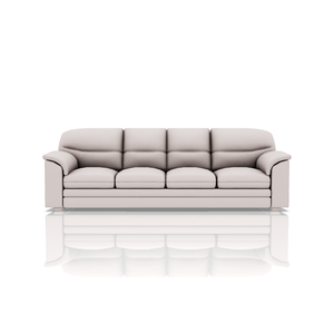 SOFA SANDERS CUERO FORZA METALLIC 4C HUESO