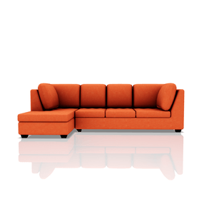 SOFA TADEO TELA MICROFIBRA ITALY SECCIONAL NARANJA