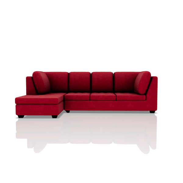 SOFA TADEO TELA MICROFIBRA ITALY SECCIONAL ROJO