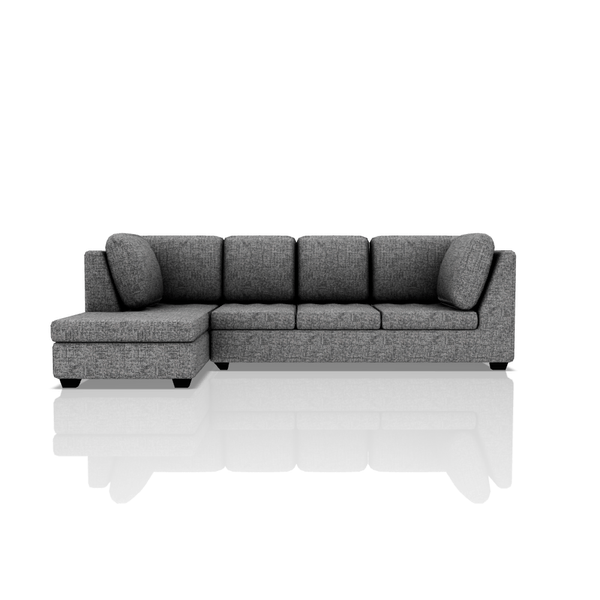 SOFA TADEO TELA NEW BELLA SECCIONAL GRIS RATON