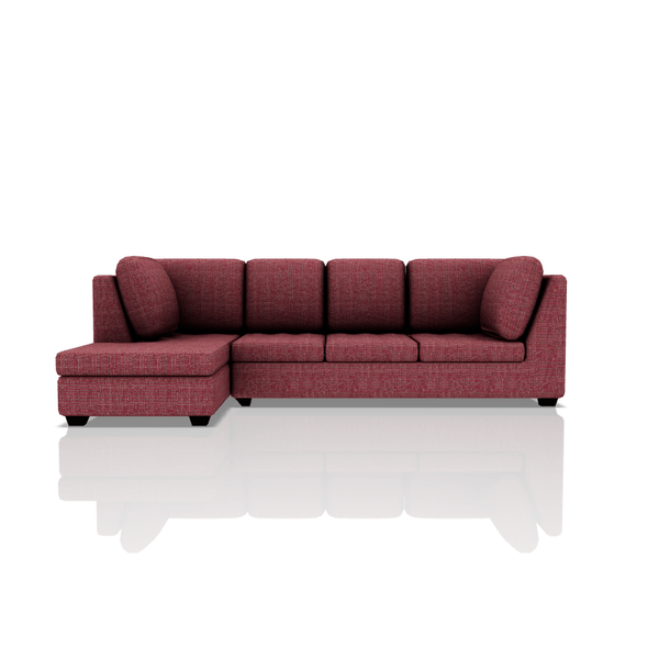 SOFA TADEO TELA VESUBIO SECCIONAL GRANATE