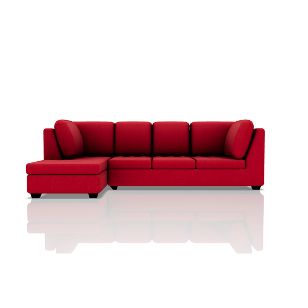 SOFA TADEO ULTRA CUERO SECCIONAL ROJO CEREZA 27