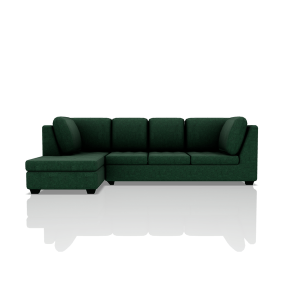 SOFA TADEO TELA MICROFIBRA ITALY SECCIONAL VERDE AMAZONAS