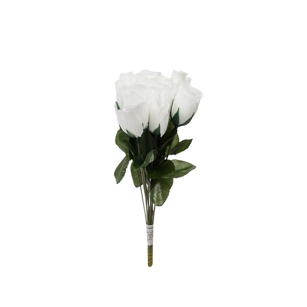 SAID FLOR ARTIFICIAL ROSA X12 PCS 35X15 CM BLANCO (SY01131WT)