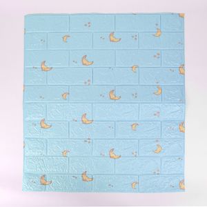 PAPEL TAPIZ 3D LUNA 77X70X0.5 CM CELESTE