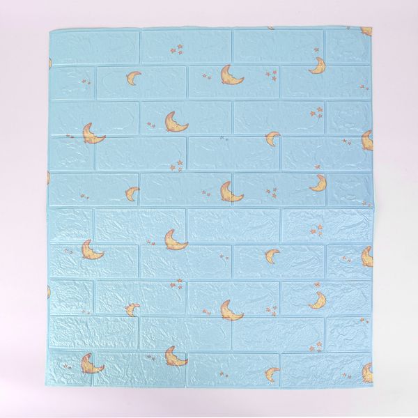 PAPEL TAPIZ 3D LUNA 77X70X0.5 CM CELESTE