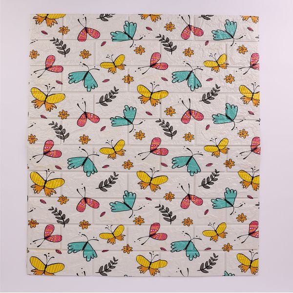 PAPEL TAPIZ 3D MARIPOSA 77X70X0.5 CM MULTICOLOR