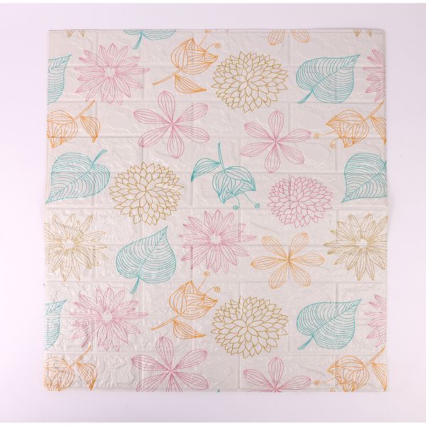 PAPEL TAPIZ 3D MIX PLANTA 77X70X0.5 CM MULTICOLOR