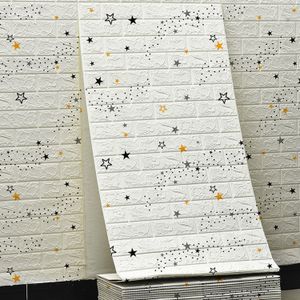PAPEL TAPIZ 3D ESTRELLAS 77X70X0.5 CM BLANCO/NEGRO