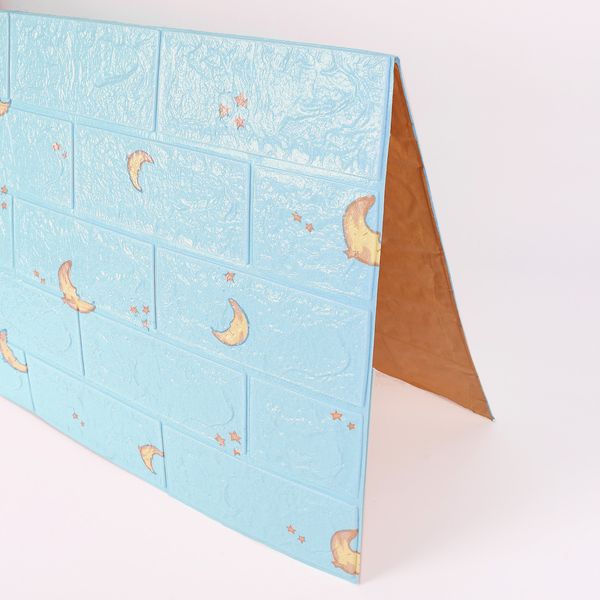 PAPEL TAPIZ 3D LUNA 77X70X0.5 CM CELESTE
