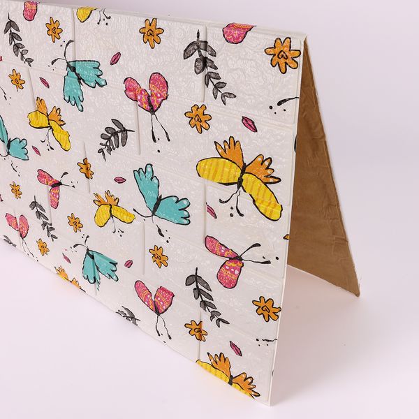 PAPEL TAPIZ 3D MARIPOSA 77X70X0.5 CM MULTICOLOR