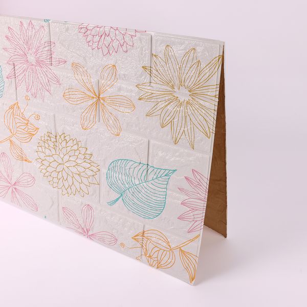 PAPEL TAPIZ 3D MIX PLANTA 77X70X0.5 CM MULTICOLOR