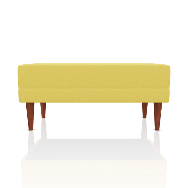 BANQUETA BERENICE TELA VELVET STAR AMARILLO