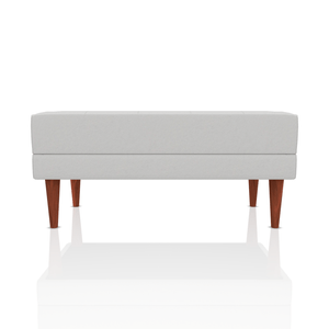 BANQUETA BERENICE TELA VELVET STAR GRIS CLARO