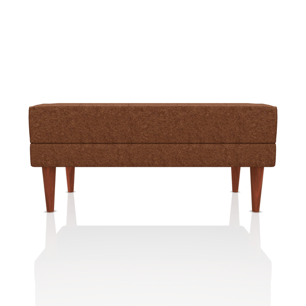 BANQUETA BERENICE TELA VELVET STAR MARRON CLARO