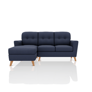 SOFA DONNA TELA VELVET STAR SECCIONAL AZUL ATLANTICO