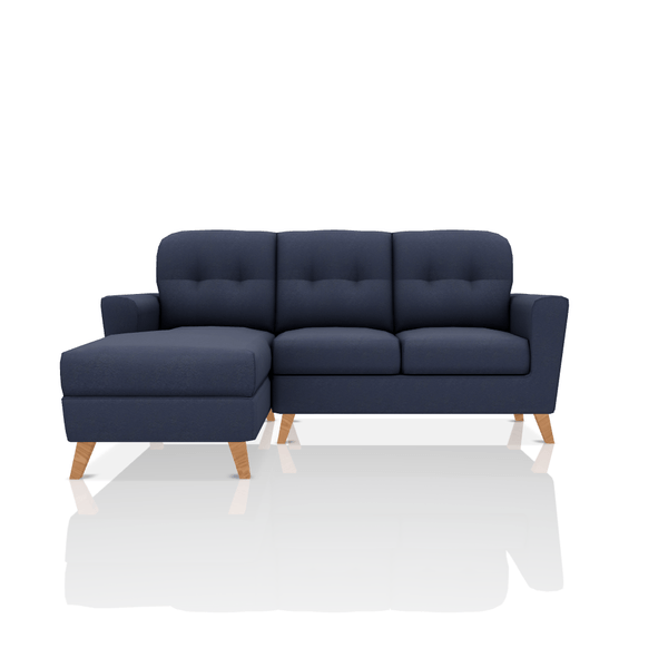 SOFA DONNA TELA VELVET STAR SECCIONAL AZUL ATLANTICO