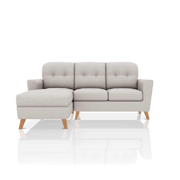 SOFA DONNA TELA VELVET STAR SECCIONAL BEIGE