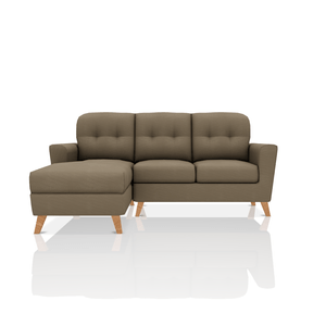 SOFA DONNA TELA VELVET STAR SECCIONAL CHOCOLATE