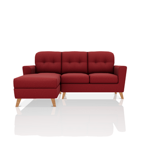 SOFA DONNA TELA VELVET STAR SECCIONAL GUINDA