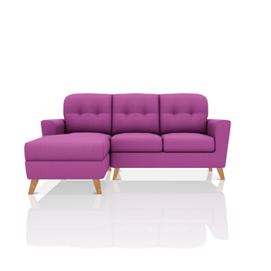 SOFA DONNA TELA VELVET STAR SECCIONAL MORADO