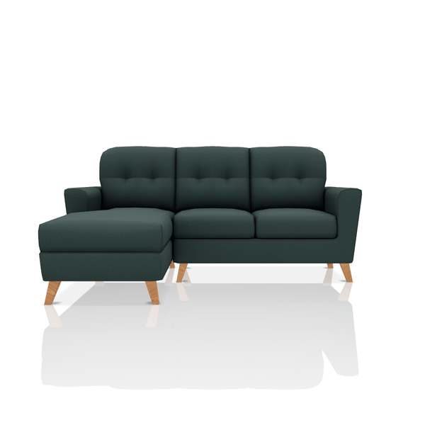 SOFA DONNA TELA VELVET STAR SECCIONAL VERDE BOTELLA