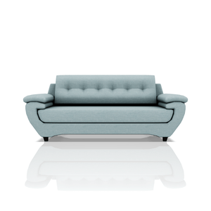 SOFA EMILIO TELA VELVET STAR 3C CELESTE AGUA