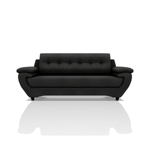 SOFA EMILIO TELA VELVET STAR 3C NEGRO