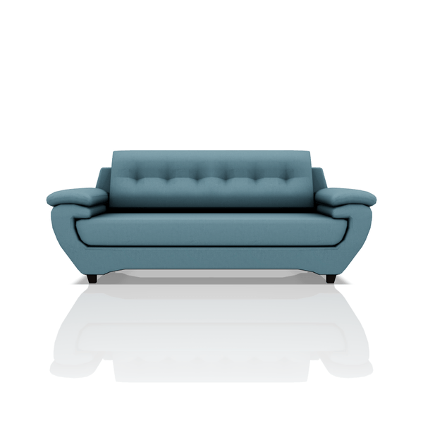 SOFA EMILIO TELA VELVET STAR 3C TURQUESA OSCURO