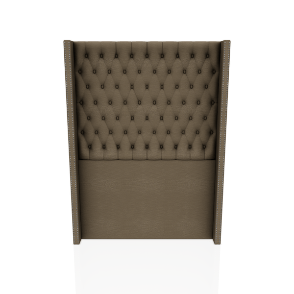 CABECERA PRINCE C.T TELA VELVET STAR 1.50 PLZ CHOCOLATE