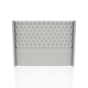 CABECERA PRINCE C.T TELA VELVET STAR KING GRIS CLARO