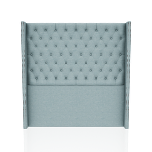 CABECERA PRINCE C.T TELA VELVET STAR QUEEN CELESTE AGUA