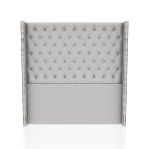 CABECERA PRINCE C.T TELA VELVET STAR QUEEN GRIS CLARO