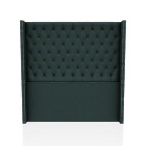 CABECERA PRINCE C.T TELA VELVET STAR QUEEN VERDE BOTELLA