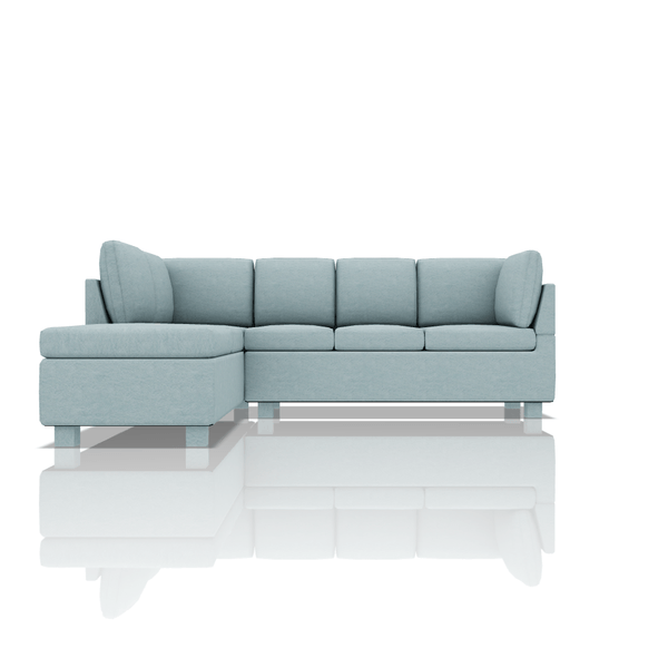 SOFA HARVY TELA VELVET STAR SECCIONAL CELESTE AGUA