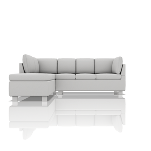 SOFA HARVY TELA VELVET STAR SECCIONAL GRIS CLARO
