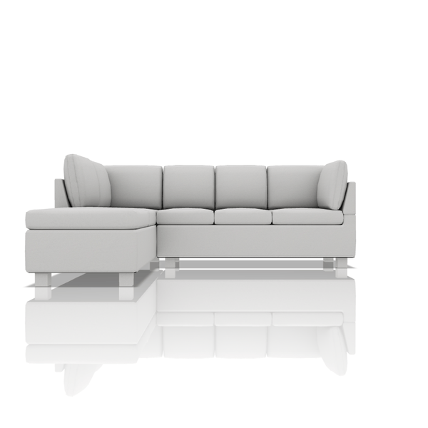 SOFA HARVY TELA VELVET STAR SECCIONAL GRIS CLARO
